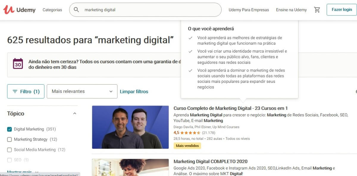 plataforma de cursos da udemy